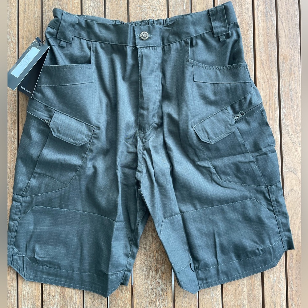 Mens PrunGoo Fishing Shorts Army Green Medium